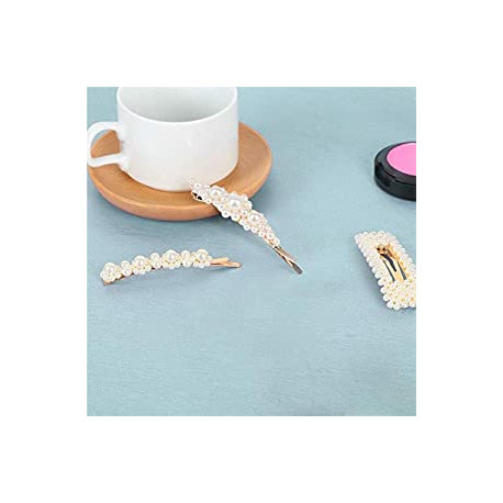 Pearls Hair Clips Girls Artificial Pearl Barrettes Decorative Hair