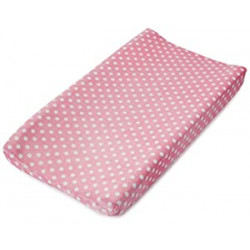 Ultra Plush Changing Pad Cover, Pink Dots for Days