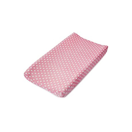 Ultra Plush Changing Pad Cover, Pink Dots for Days