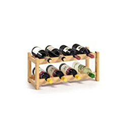 Wine Rack Free Standing 8 Bottle 2 Tier
