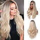 26 Inches Long Blonde Wigs for Women Natural Synthetic Hair