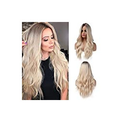 26 Inches Long Blonde Wigs for Women Natural Synthetic Hair