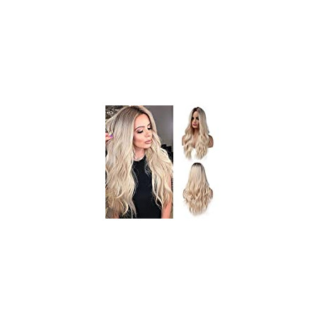 26 Inches Long Blonde Wigs for Women Natural Synthetic Hair