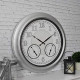 LED Outdoor Clock, 18", Galvanized Silver