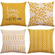 18x18 Set of 4, Modern Sofa Throw Pillow Cover
