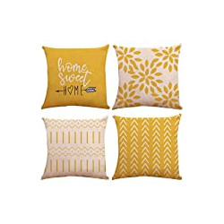 18x18 Set of 4, Modern Sofa Throw Pillow Cover