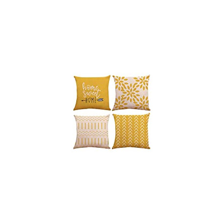 18x18 Set of 4, Modern Sofa Throw Pillow Cover