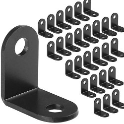 80Pcs L Bracket Corner Brace Black Corner Bracket 90 Degree