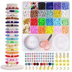 Clay Beads for Bracelets Making Aesthetic Kit with Smiley Face Beads 4650+Pcs