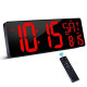 Pack 2 of Large Digital Wall Clock with Remote Control, 16.5 Inch LED Large