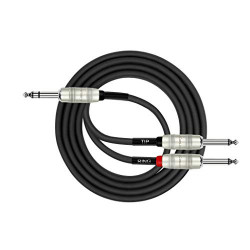 3-Feet - 1/4-Inch Stereo Plug to Dual 1/4-Inch Mono Plug Y-Cable