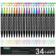 Markers for Kid Adult Coloring Drawing Planner Calendar Art Projects(34 Colors Pen)