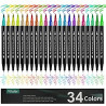 Markers for Kid Adult Coloring Drawing Planner Calendar Art Projects(34 Colors Pen)