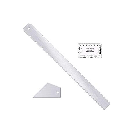 Set of 3, Notched Straight Edge Guitar Luthiers Tool