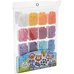 Perler Beads Fun Colors Fuse Beads and Storage Tray For Kids Crafts, 4000 pcs