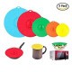 Microwave Covers, Silicone Food Lids sets, 5 Colorful Combo