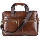 Genuine Leather Briefcase Laptop Messenger Bag