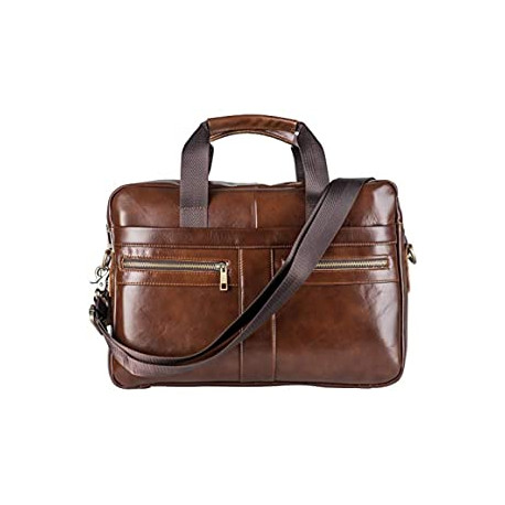 Genuine Leather Briefcase Laptop Messenger Bag