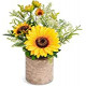 Sunflower Artificial Flowers Pot