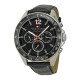 Black Dial Black Leather Men's Watch 1791117