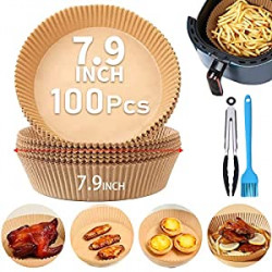 Air Fryer Liners, Airfryer Parchment Paper, 100PCS 7.9 INCH