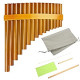 15 Pipes Brown Pan Flute G Key Chinese Traditional Musical Instrument