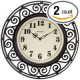 12" Filigree Rubbed Bronze Finish Clock