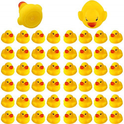50pcs Rubber Ducky Bath Toy for Kids