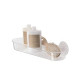 Sponges, Scrubbers, Soap, Shampoo, Conditioner, 15" x 4.5" x 2" - Clear
