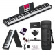 Electric Piano Keyboard with Stand Full Size Upgrade Wood Grain Touch Sensitive 88 Keys Digital Piano
