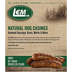 LEM Products 141 8 oz. Vacuum Sealed Bag - Hog Casings for 25 lbs. Meat