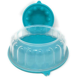 Tupperware 3pc Jello Mold Clear & Tropical Water Color
