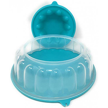 Tupperware 3pc Jello Mold Clear & Tropical Water Color