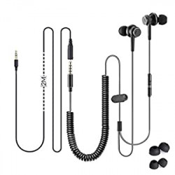 Long Cord Earbuds for TV & PC, 18ft / 5.5m Extension Cable Earphones
