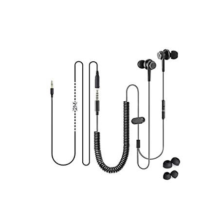 Long Cord Earbuds for TV & PC, 18ft / 5.5m Extension Cable Earphones