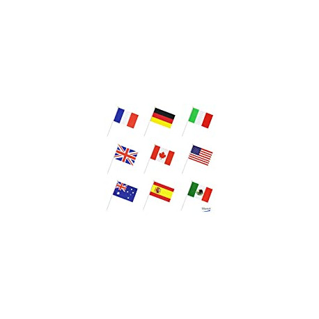 50 Countries International World Stick Flag