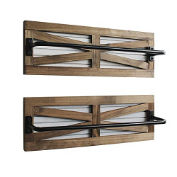 2PCS Rustic Towel Rack for Bathroom Wall Mounted