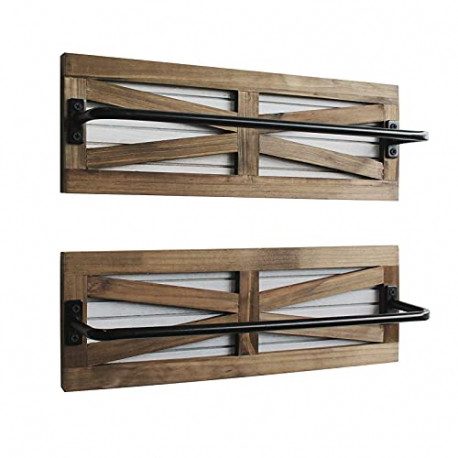 2PCS Rustic Towel Rack for Bathroom Wall Mounted