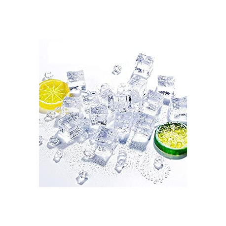 50 Pcs 20mm Clear Fake Ice Acrylic Decorative Ice Cubes Display