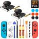 Nintendo Switch Joy Con Controller Thumbstick, Include Full Repair Tool Kit and 2 Metal Lock Buckles, 2 Jon Con