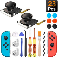 Nintendo Switch Joy Con Controller Thumbstick, Include Full Repair Tool Kit and 2 Metal Lock Buckles, 2 Jon Con