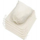 100 Percent Cotton Muslin Drawstring Bags 6/12/24 Pack