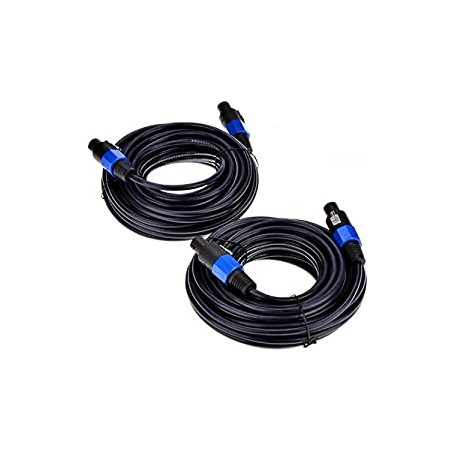 2Pack 10 ft Male Speakon to Speakon Cables