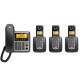 MOTOROLA M804C DECT 6.0 Corded + Cordless Phone With 3 Handsets System