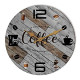 Rustic Kitchen Wall Clock Wooden Office Coffee