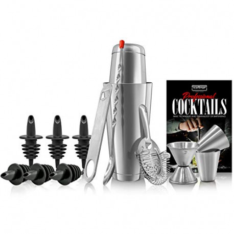 Essentials Martini Making Kit Drink Mixing Starter Set - NCCS15PC (15 Piece Set)