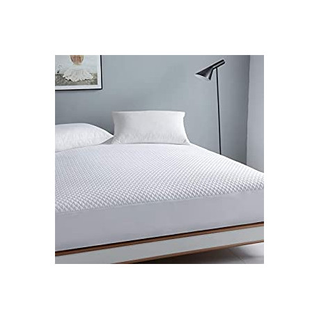King Size Bed Waterproof Fitted Mattress Protector-Cooling Mattress Pad Cover with Deep Pocket Up to 18''