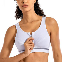 Women's Zip Front High Impact Wireless Racerback