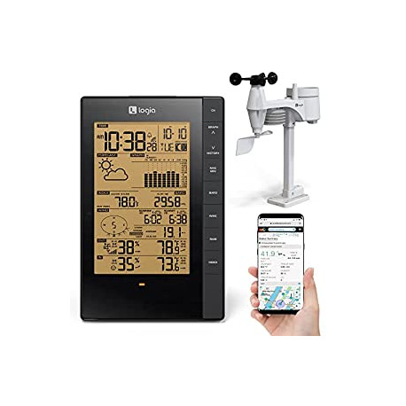 5-in-1 Indoor/Outdoor Weather Station Remote Monitoring System w/PC Connect