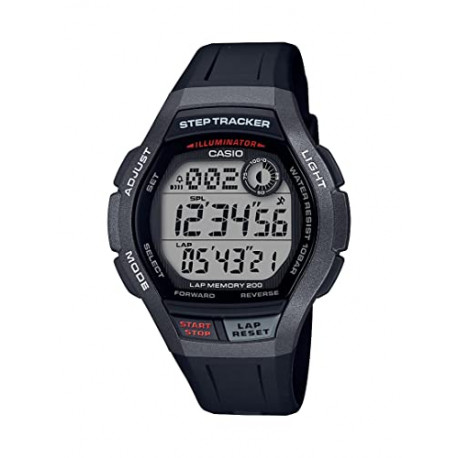 Casio Men's WS- 2000H- 1AVCF Step Tracker Digital Display Quartz Black/Black Watch